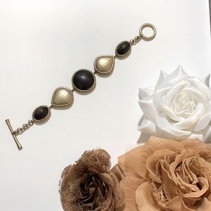 bracelet LUCKY BRAND wood hammered metal